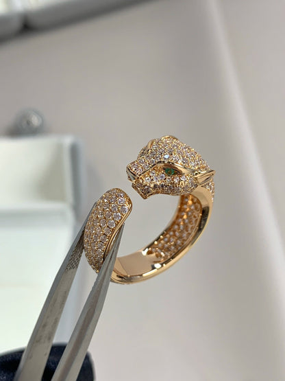 [Charm Aries Jewelry]PANTHERE PINK GOLD DIAMOND RING