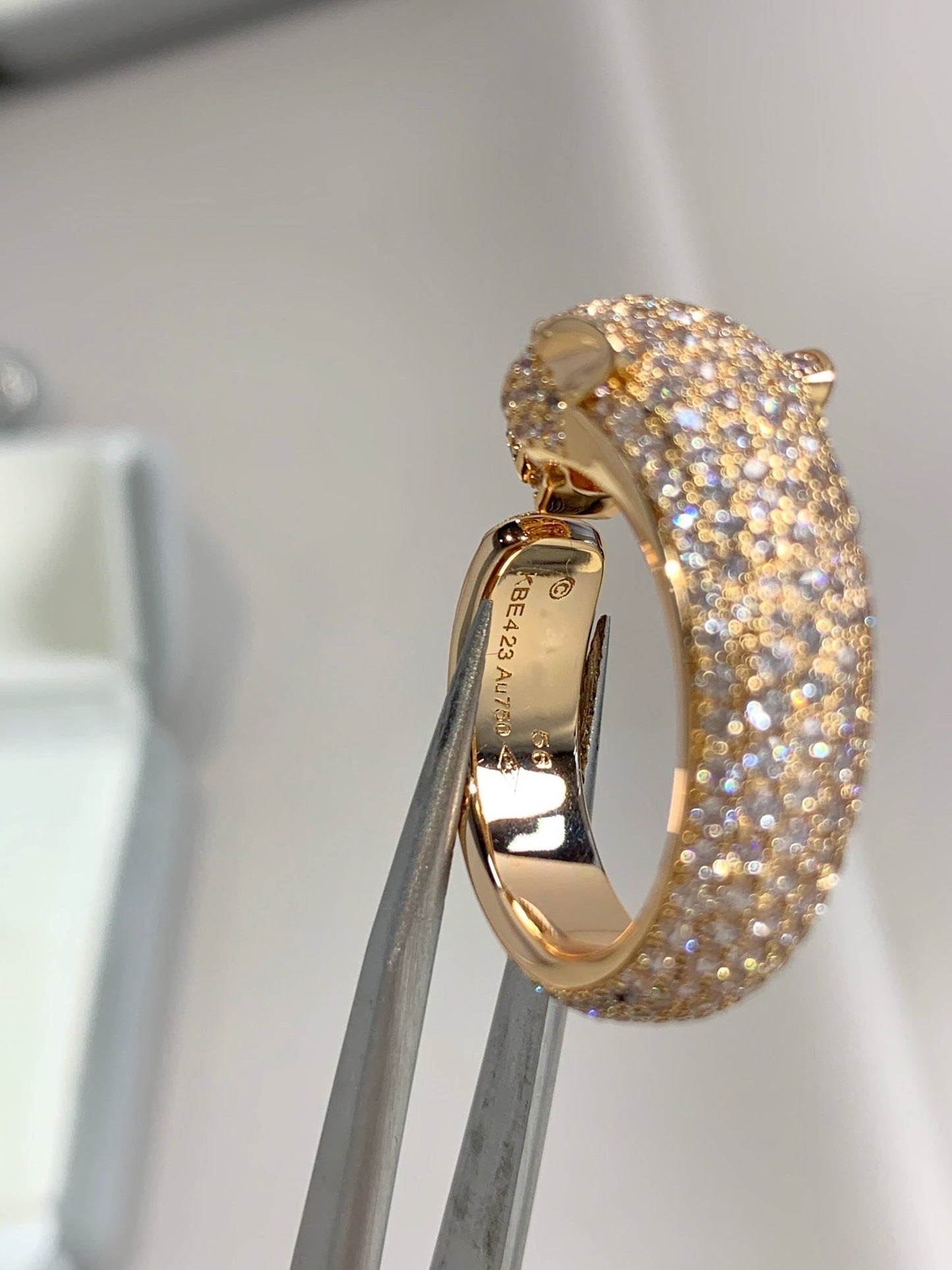 [Charm Aries Jewelry]PANTHERE PINK GOLD DIAMOND RING