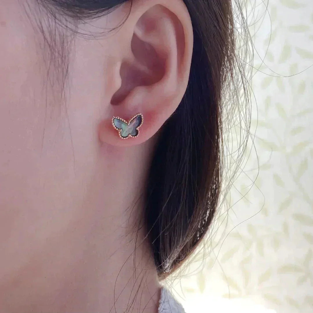 [Charm Aries Jewelry]BUTTERFLY DARK MOP  EARRINGS