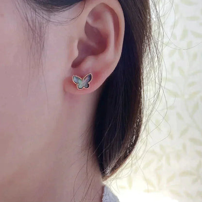 [Charm Aries Jewelry]BUTTERFLY DARK MOP  EARRINGS