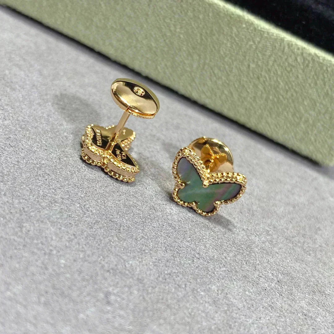 [Charm Aries Jewelry]BUTTERFLY DARK MOP  EARRINGS