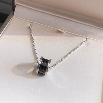 [Charm Aries Jewelry]ZERO 1 BLACK CERAMIC SILVER NECKLACE