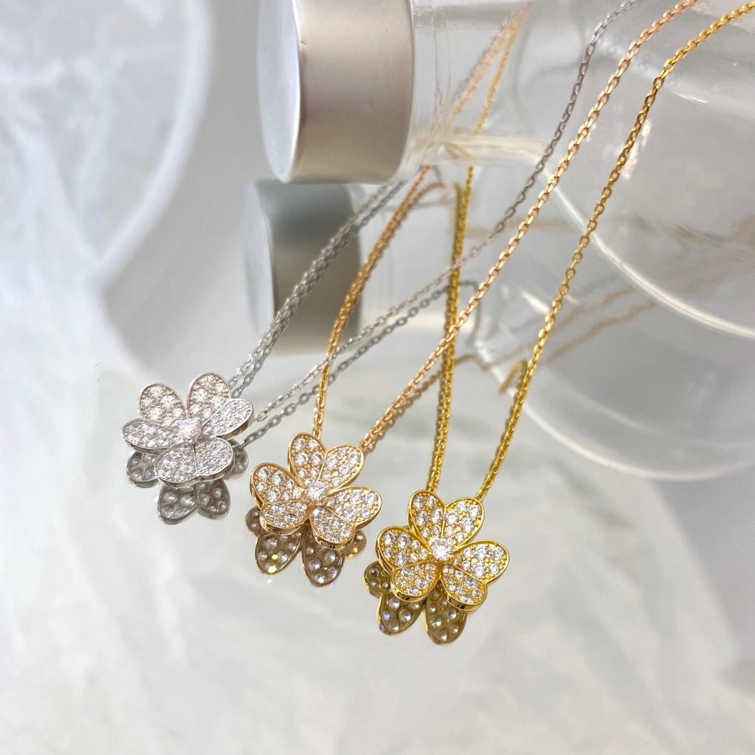 [Charm Aries Jewelry]FLOWER DIAMOND NECKLACE