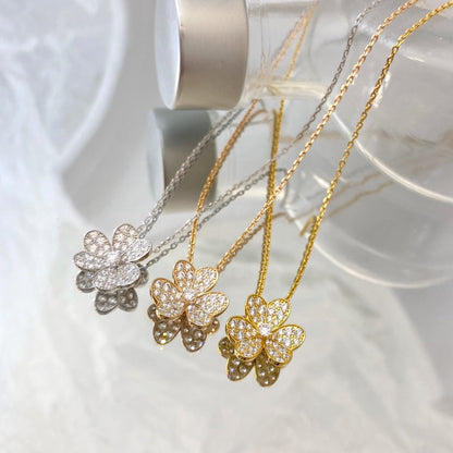 [Charm Aries Jewelry]FLOWER DIAMOND NECKLACE