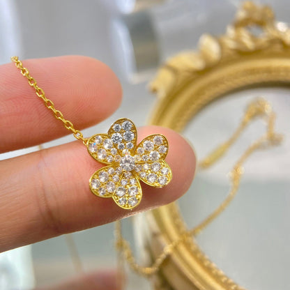 [Charm Aries Jewelry]FLOWER DIAMOND NECKLACE