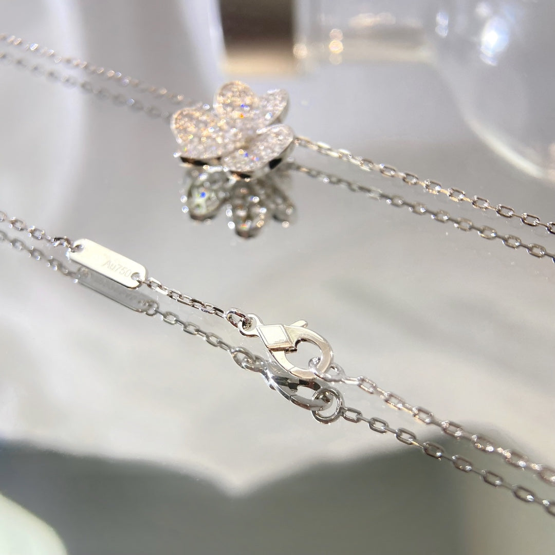 [Charm Aries Jewelry]FLOWER DIAMOND NECKLACE