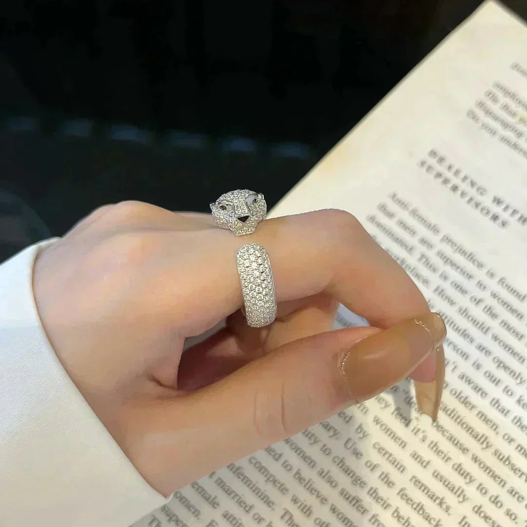 [Charm Aries Jewelry]PANTHERE 5.5MM ALL DIAMOND RING