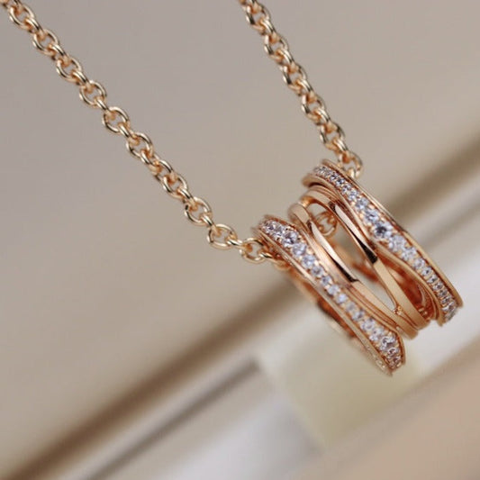 [Charm Aries Jewelry]ZERO 1 PINK GOLD NECKLACE