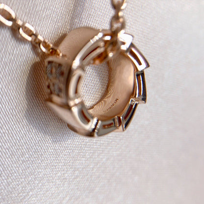 [Charm Aries Jewelry]SERPENTI PEDANT DIAMOND PINK GOLD NECKLACE