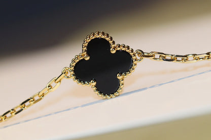 [Charm Aries Jewelry]CLOVER 20 MOTIFS ONYX ROSE GOLD