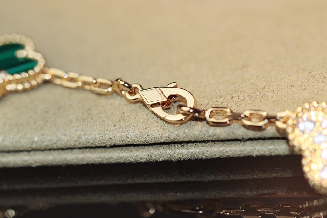 [Charm Aries Jewelry]CLOVER 20 MOTIFS ONYX ROSE GOLD