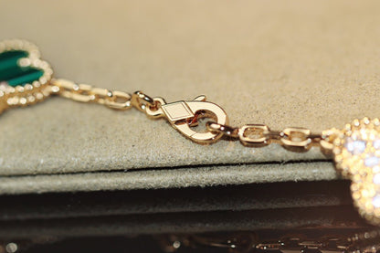 [Charm Aries Jewelry]CLOVER 20 MOTIFS ONYX ROSE GOLD