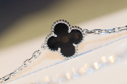 [Charm Aries Jewelry]CLOVER 20 MOTIFS ONYX DIAMOND SILVER