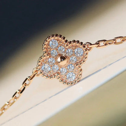 [Charm Aries Jewelry]CLOVER 20 MOTIFS LASER DIAMOND NECKLACE