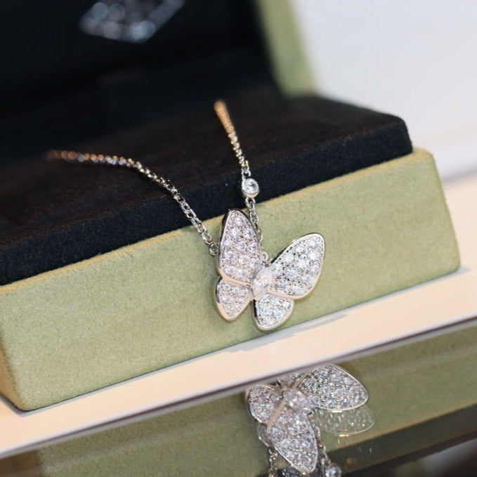 [Charm Aries Jewelry]BUTTERFLY DIAMOND NECKLACE