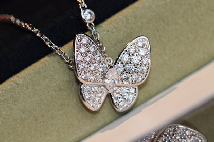 [Charm Aries Jewelry]BUTTERFLY DIAMOND NECKLACE