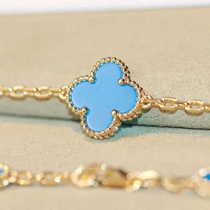 [Charm Aries Jewelry]CLOVER 20 MOTIFS TURQUOISE GOLD