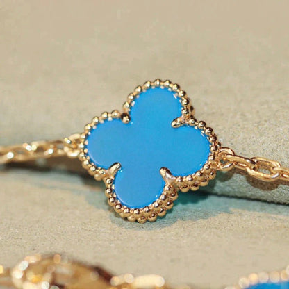 [Charm Aries Jewelry]CLOVER 20 MOTIFS TURQUOISE GOLD