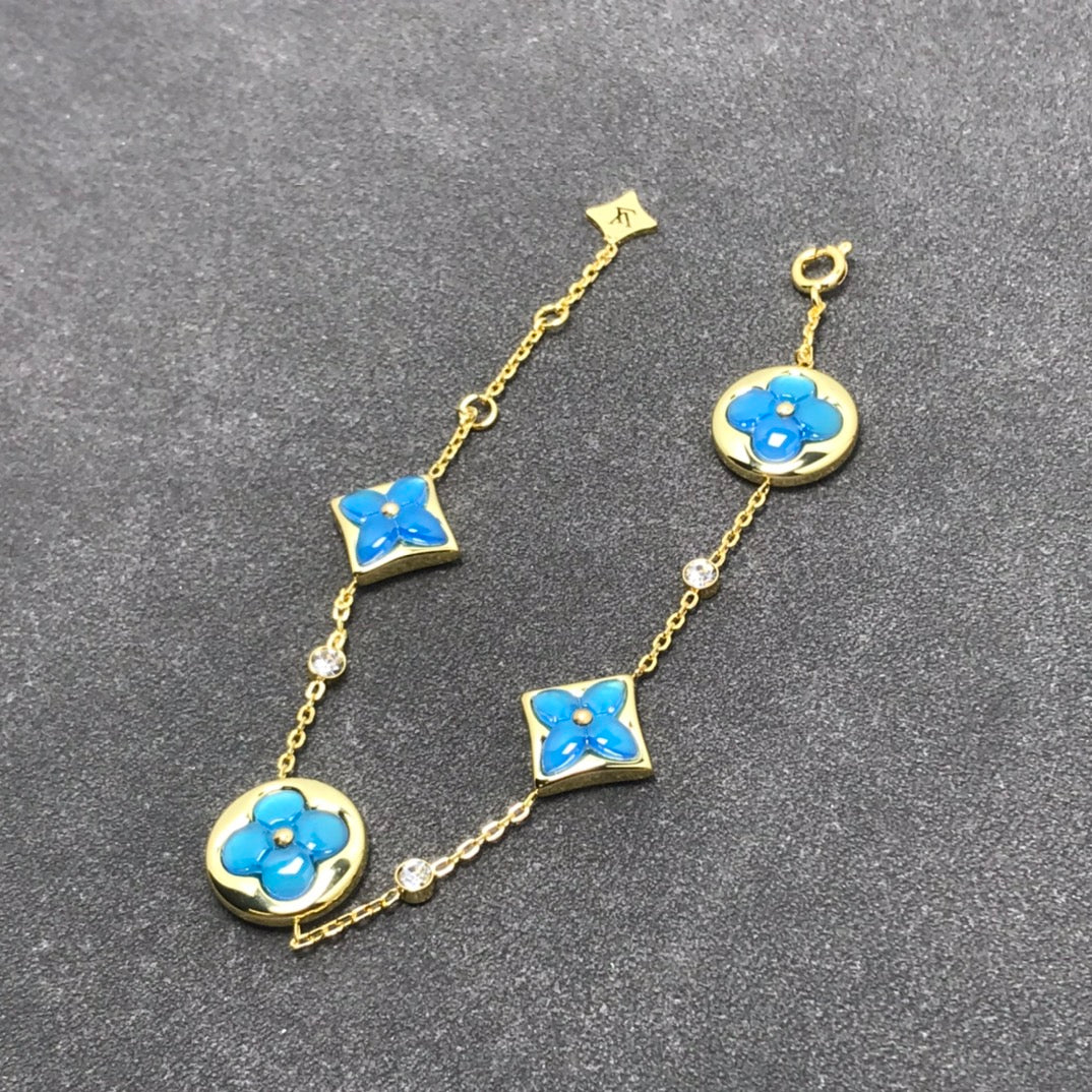 [Charm Aries Jewelry]STAR AND SUN TURQUOISE 4 MOTIFS 3 DIAMONDS