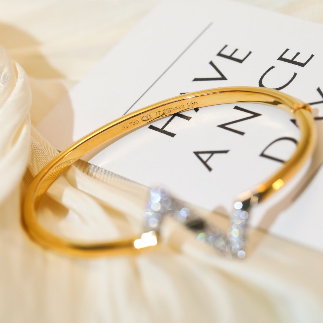 [Charm Aries Jewelry]VOLTE UPSITE DOWN GOLD DIAMOND BRACELET