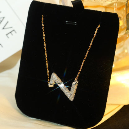 [Charm Aries Jewelry]VOLT SILVER DIAMOND PEDANT NECKLACE