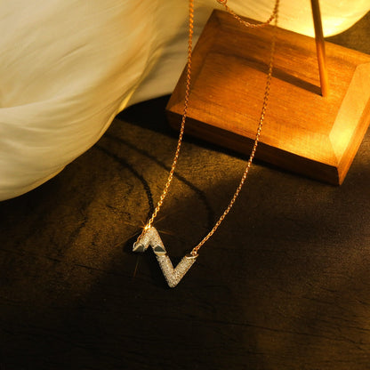 [Charm Aries Jewelry]VOLT SILVER DIAMOND PEDANT NECKLACE