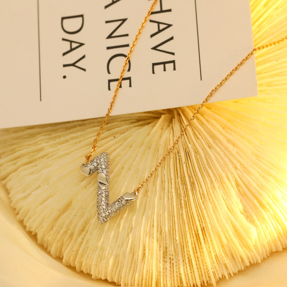 [Charm Aries Jewelry]VOLT SILVER DIAMOND PEDANT NECKLACE