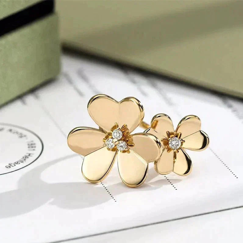 [Charm Aries Jewelry]CLOVER COMOS GOLD DIAMOND RING