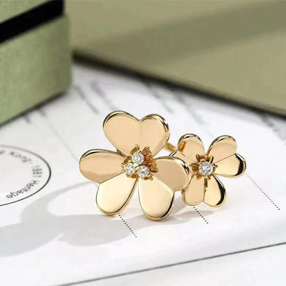 [Charm Aries Jewelry]CLOVER COMOS GOLD DIAMOND RING