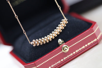 [Charm Aries Jewelry]CLASH PINK GOLD NECKLACE
