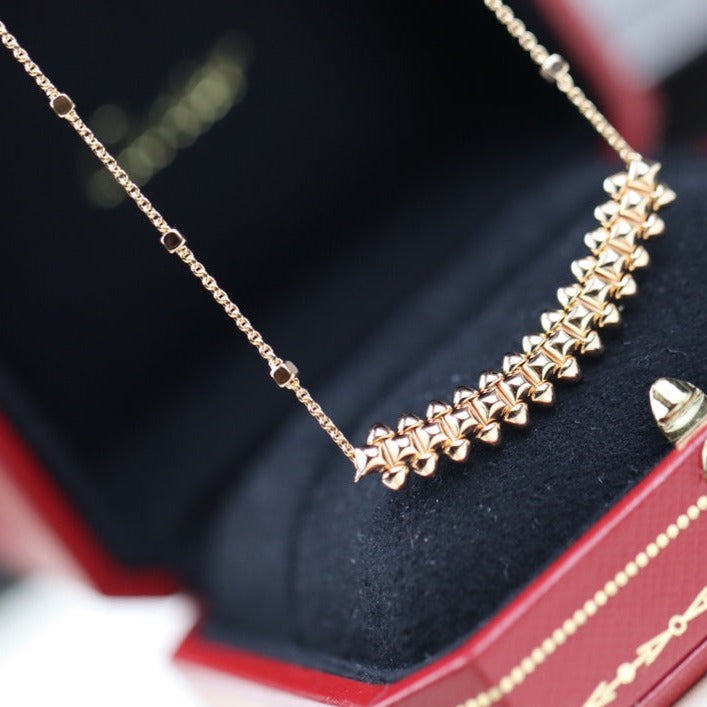 [Charm Aries Jewelry]CLASH PINK GOLD NECKLACE