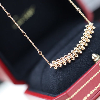 [Charm Aries Jewelry]CLASH PINK GOLD NECKLACE