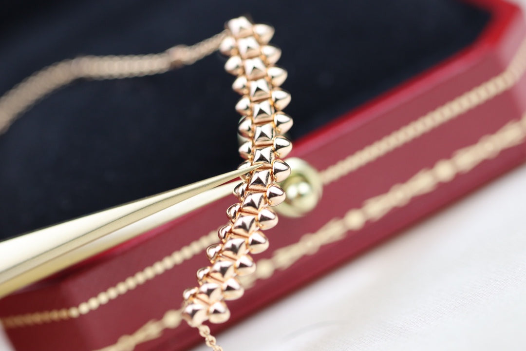 [Charm Aries Jewelry]CLASH PINK GOLD NECKLACE