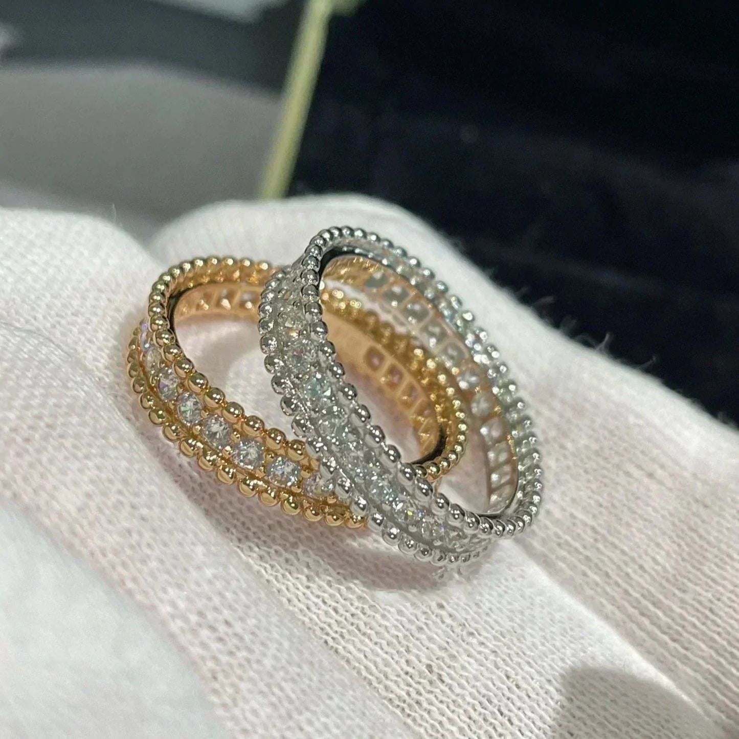 [Charm Aries Jewelry]PERLEE DIAMOND ROSE GOLD RING