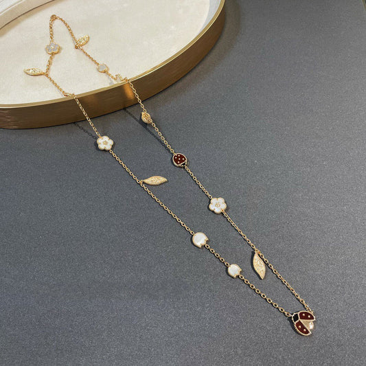 [Charm Aries Jewelry]LUCKY SPRING 15 MOTIFS GOLD NECKLACE