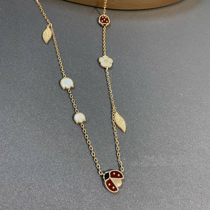 [Charm Aries Jewelry]LUCKY SPRING 15 MOTIFS GOLD NECKLACE