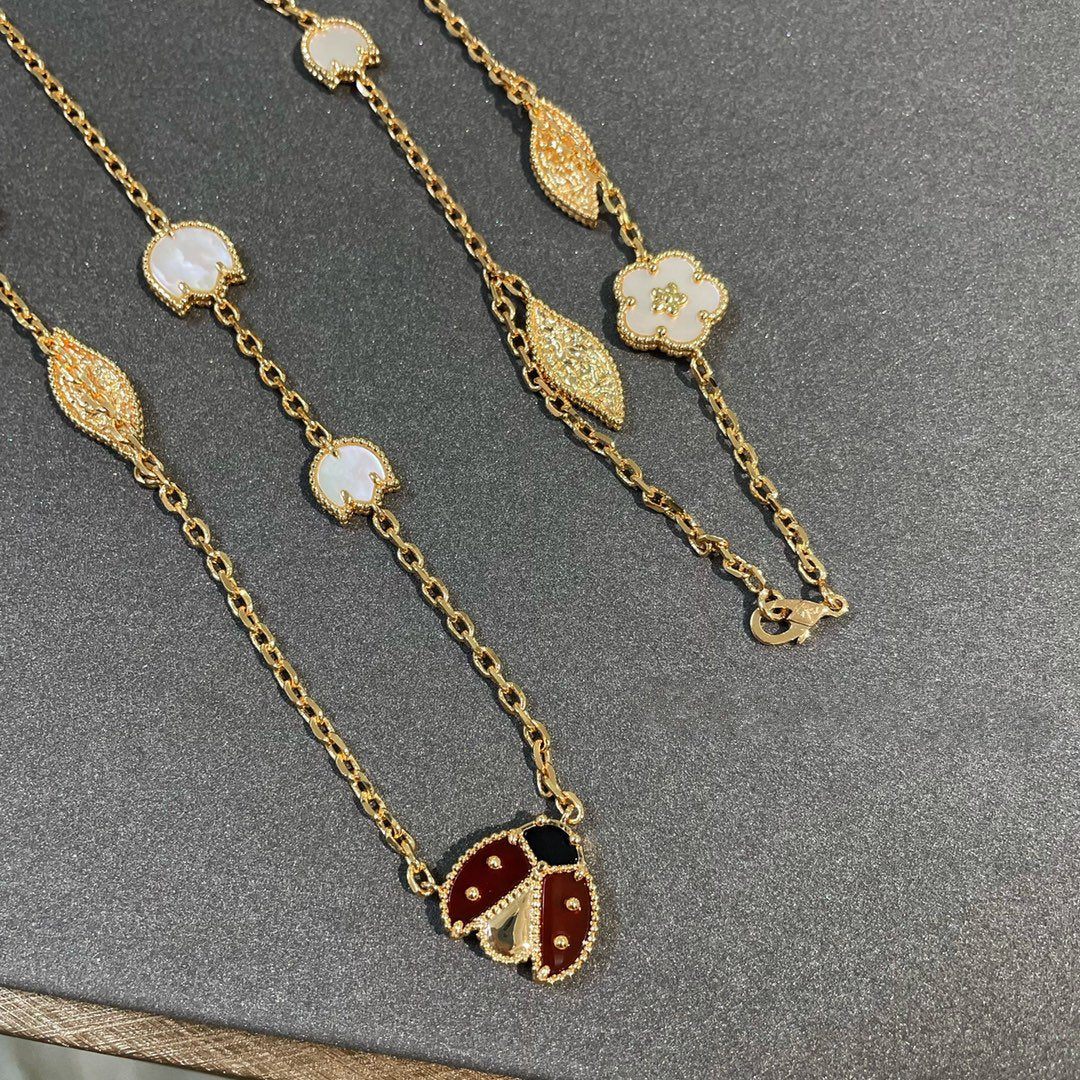 [Charm Aries Jewelry]LUCKY SPRING 15 MOTIFS GOLD NECKLACE