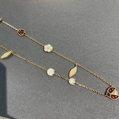 [Charm Aries Jewelry]LUCKY SPRING 15 MOTIFS GOLD NECKLACE