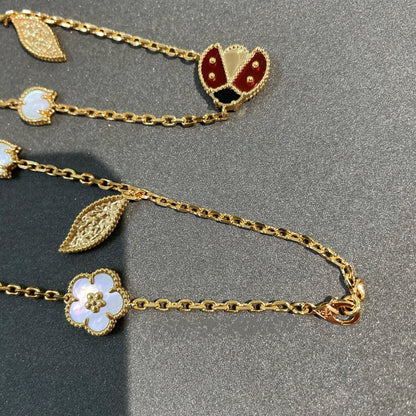 [Charm Aries Jewelry]LUCKY SPRING 15 MOTIFS GOLD NECKLACE