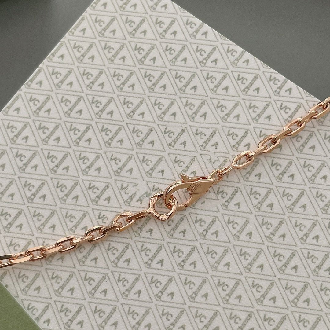 [Charm Aries Jewelry]LUCKY SPRING 15 MOTIFS ROSE GOLD NECKLACE