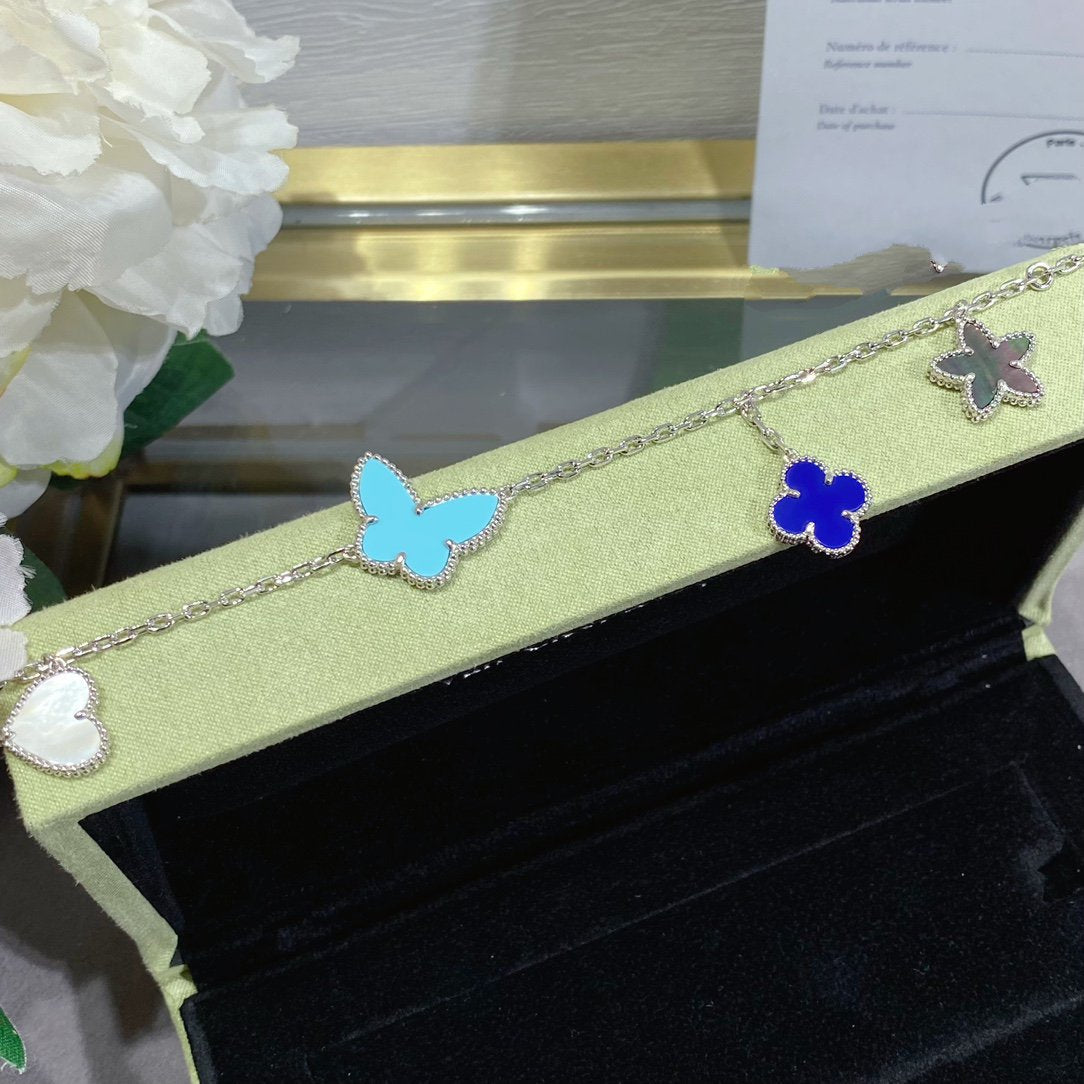 [Charm Aries Jewelry]LUCKY SPRING SILVER BRACELET 4 MOTIF
