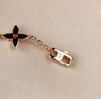 [Charm Aries Jewelry]STAR AND SUN 7 MOTIFS GOLD BRACELET