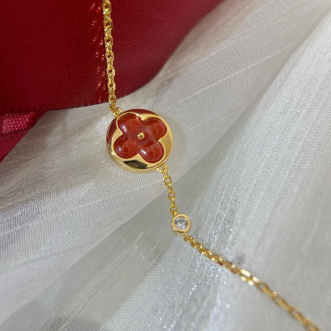 [Charm Aries Jewelry]SUN PEDANT CARNELIAN BRACELET