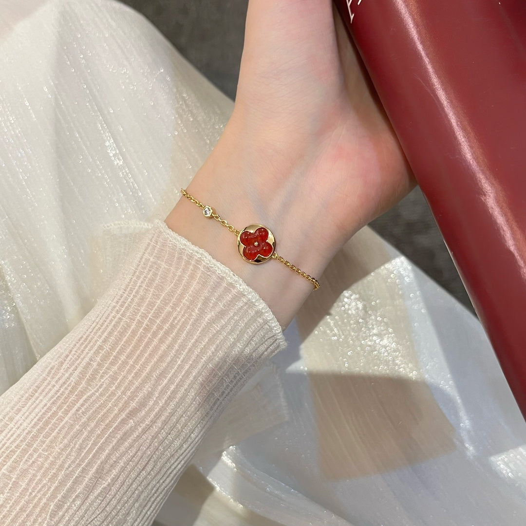 [Charm Aries Jewelry]SUN PEDANT CARNELIAN BRACELET