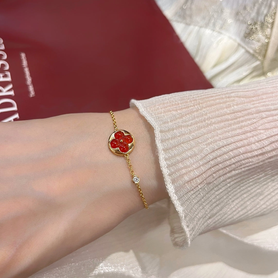 [Charm Aries Jewelry]SUN PEDANT CARNELIAN BRACELET