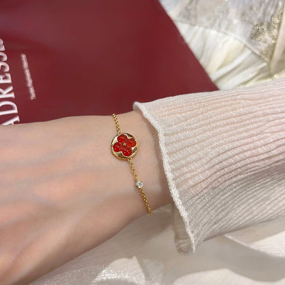 [Charm Aries Jewelry]SUN PEDANT CARNELIAN BRACELET