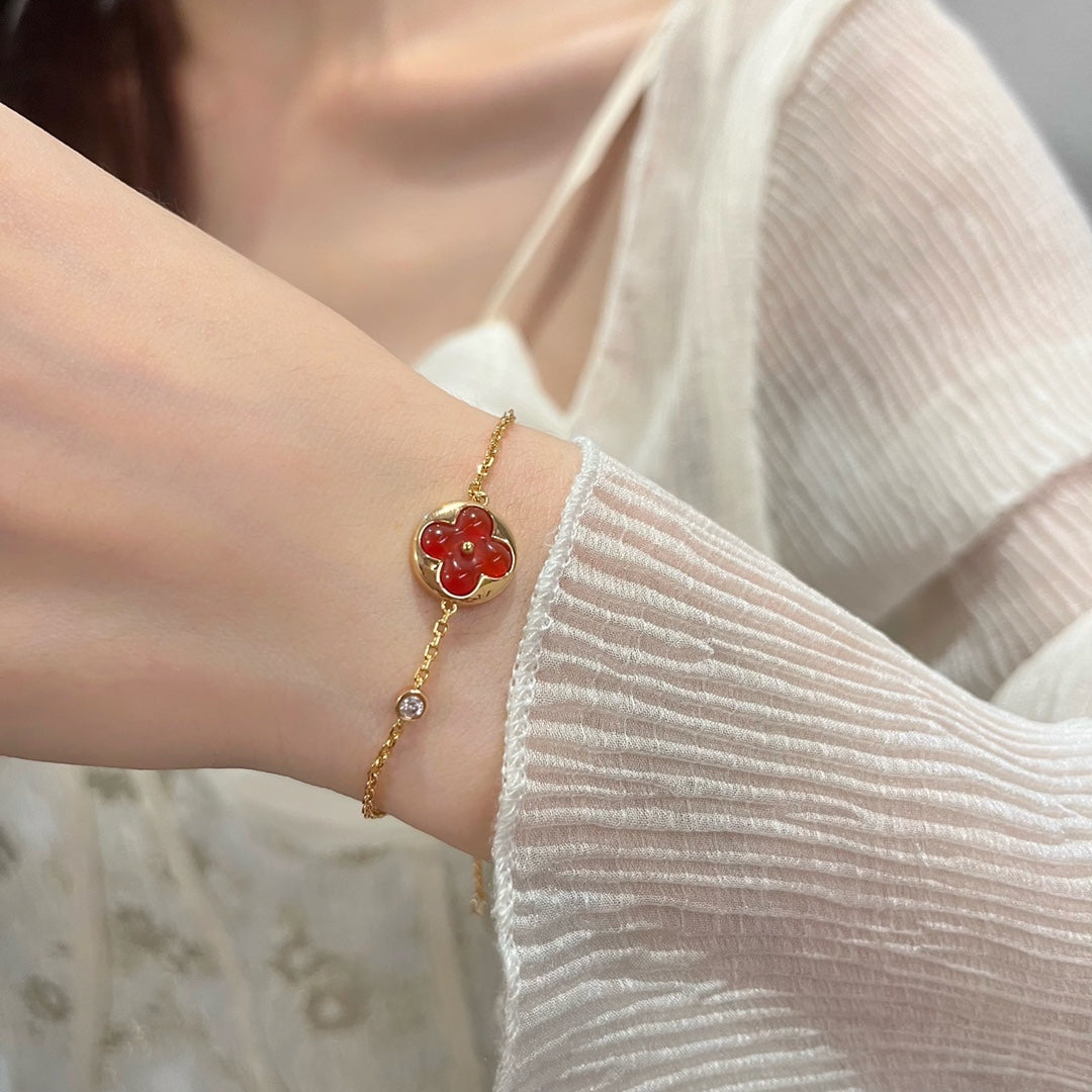 [Charm Aries Jewelry]SUN PEDANT CARNELIAN BRACELET