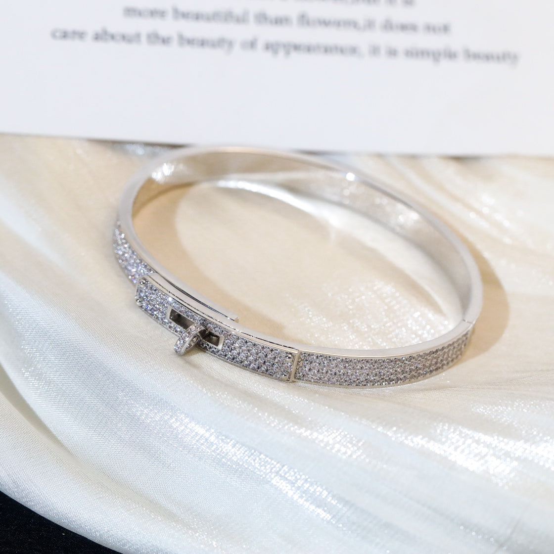 [Charm Aries Jewelry]KELLY BRACELET DIAMOND PAVED