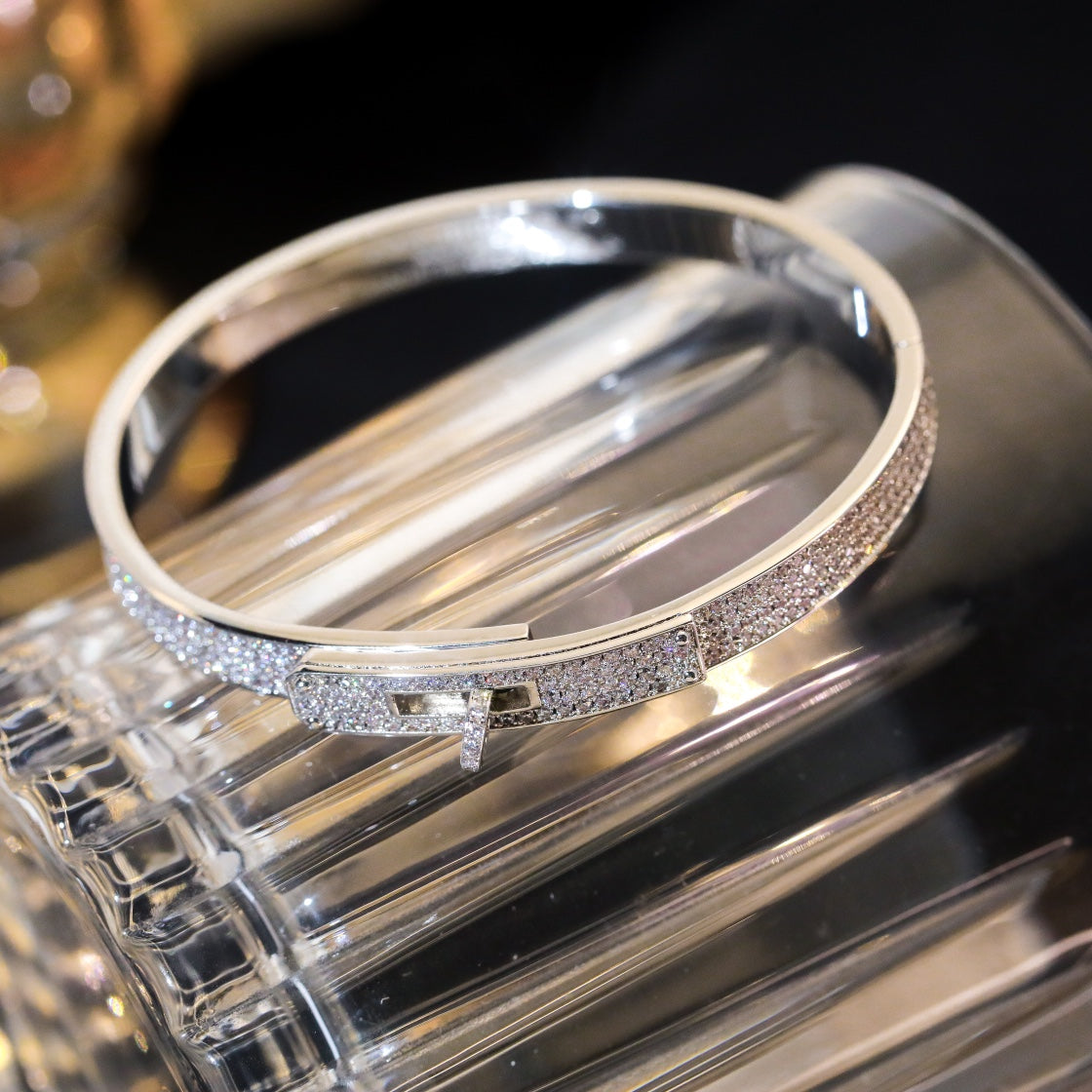 [Charm Aries Jewelry]KELLY BRACELET DIAMOND PAVED