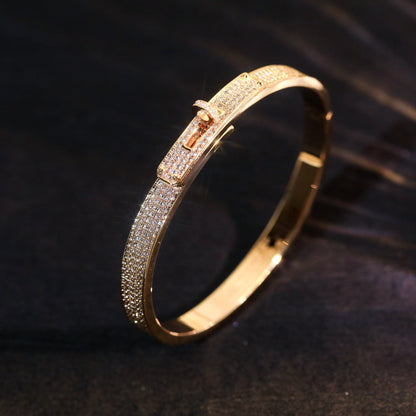 [Charm Aries Jewelry]KELLY BRACELET DIAMOND PAVED